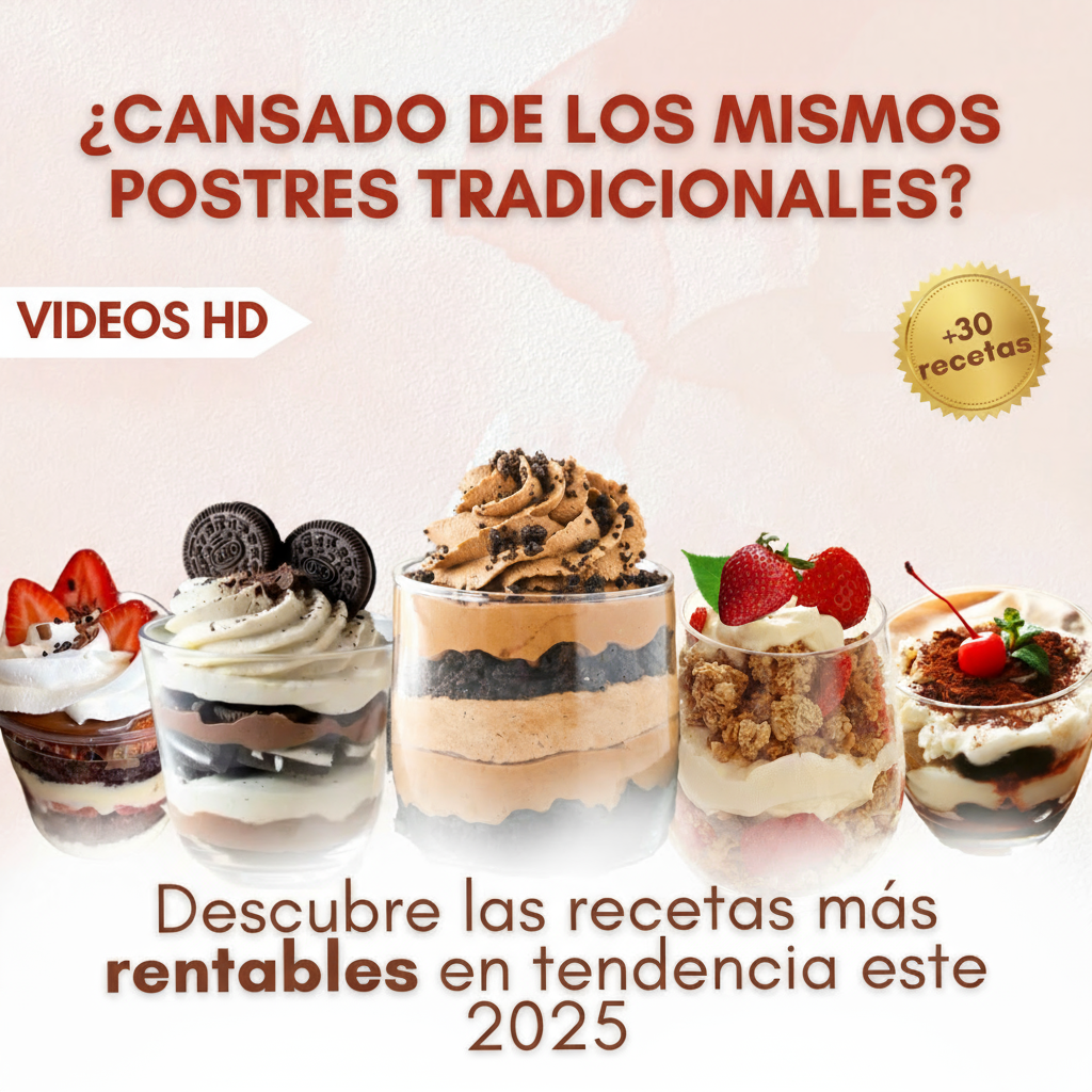 Postres en Vasos: Recetas Irresistibles para Sorprender o Emprender
